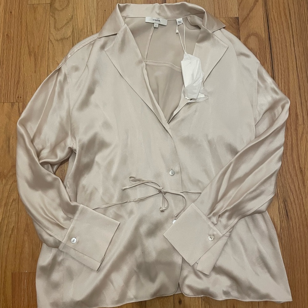 Vince Tie Back PJ Blouse in Fennel